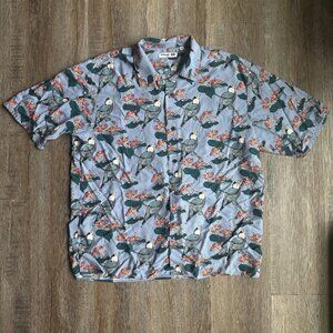 Uniqlo Open Collar Shirt - Short Sleeve Button Up size Medium